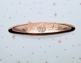 Large Shiny Rose Gold Ornate Rose Bar Finding (1) - PRGSG2705