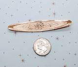 Large Shiny Rose Gold Ornate Rose Bar Finding (1) - PRGSG2705