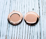 Shiny Rose Gold Round Locket With Setting (2) - PRGW3601R