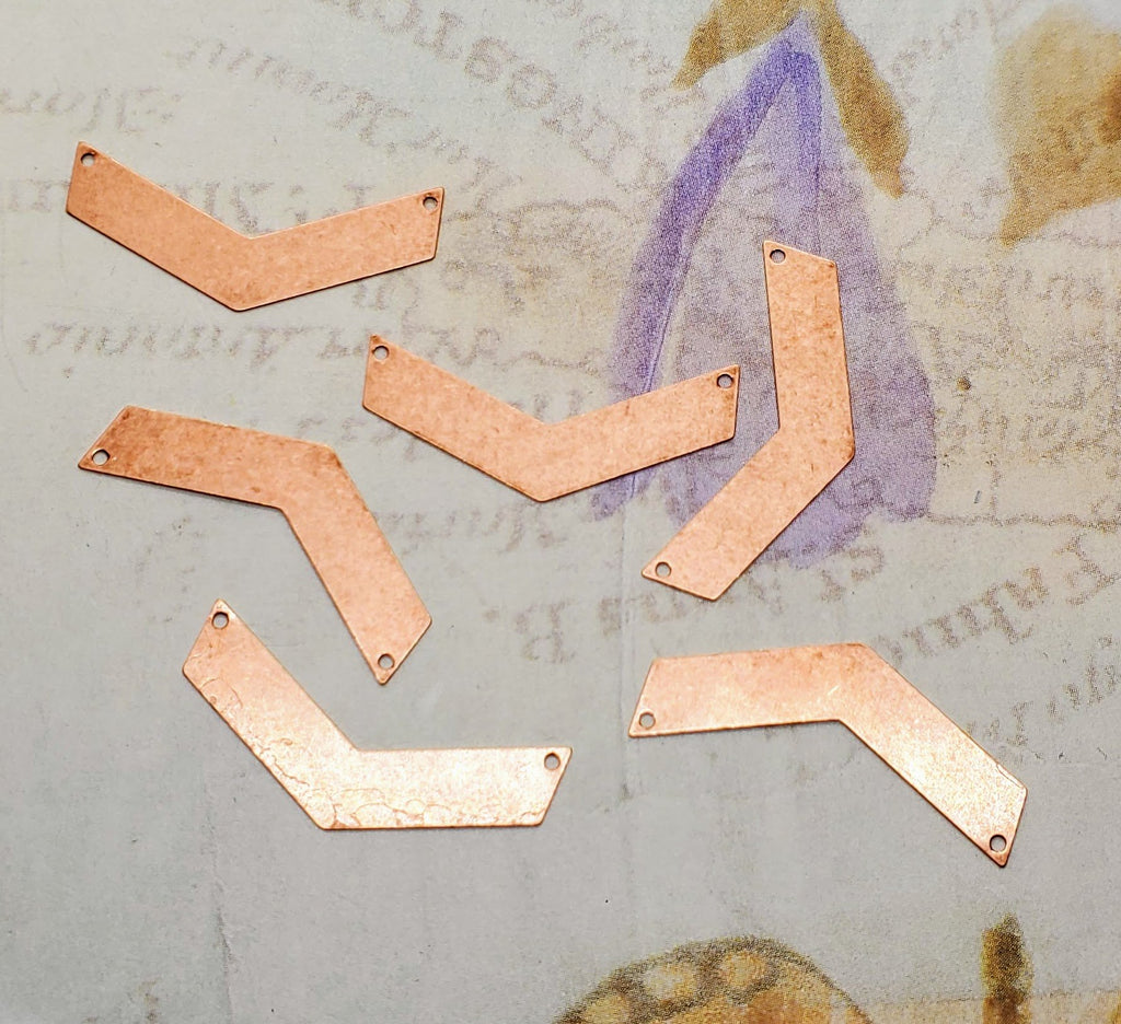 Rose Gold Ox Arrow Head Chevron Connector (6) - RGBF11