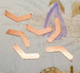 Rose Gold Ox Arrow Head Chevron Connector (6) - RGBF11