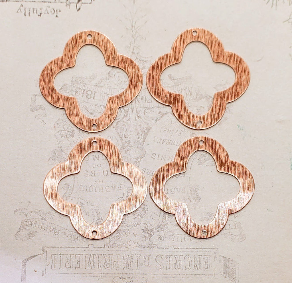Rose Gold Ox Jonquil Connector Stampings (4) - RGBF1