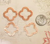 Rose Gold Ox Jonquil Connector Stampings (4) - RGBF1