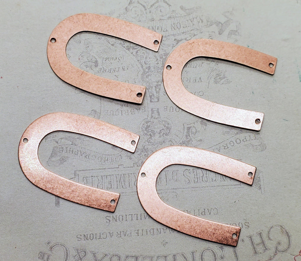 Large Rose Gold Ox U Shaped Connector (4) - RGBF2