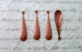 Rose Gold Ox Faceted Dangle Stampings (4) - RGFF4411 Jewelry Finding