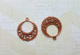 Rose Gold Ox Filigree Dangle Stampings (2) - RGS5381
