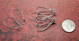 Oxidized Silver Kidney Ear Wires (12) - SOBF13
