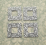 Oxidized Silver Hammered Brass Square Stampings (4) - SOBF7