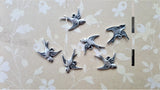 Small Oxidized Silver Bird Charms (6) - SOGB5704R