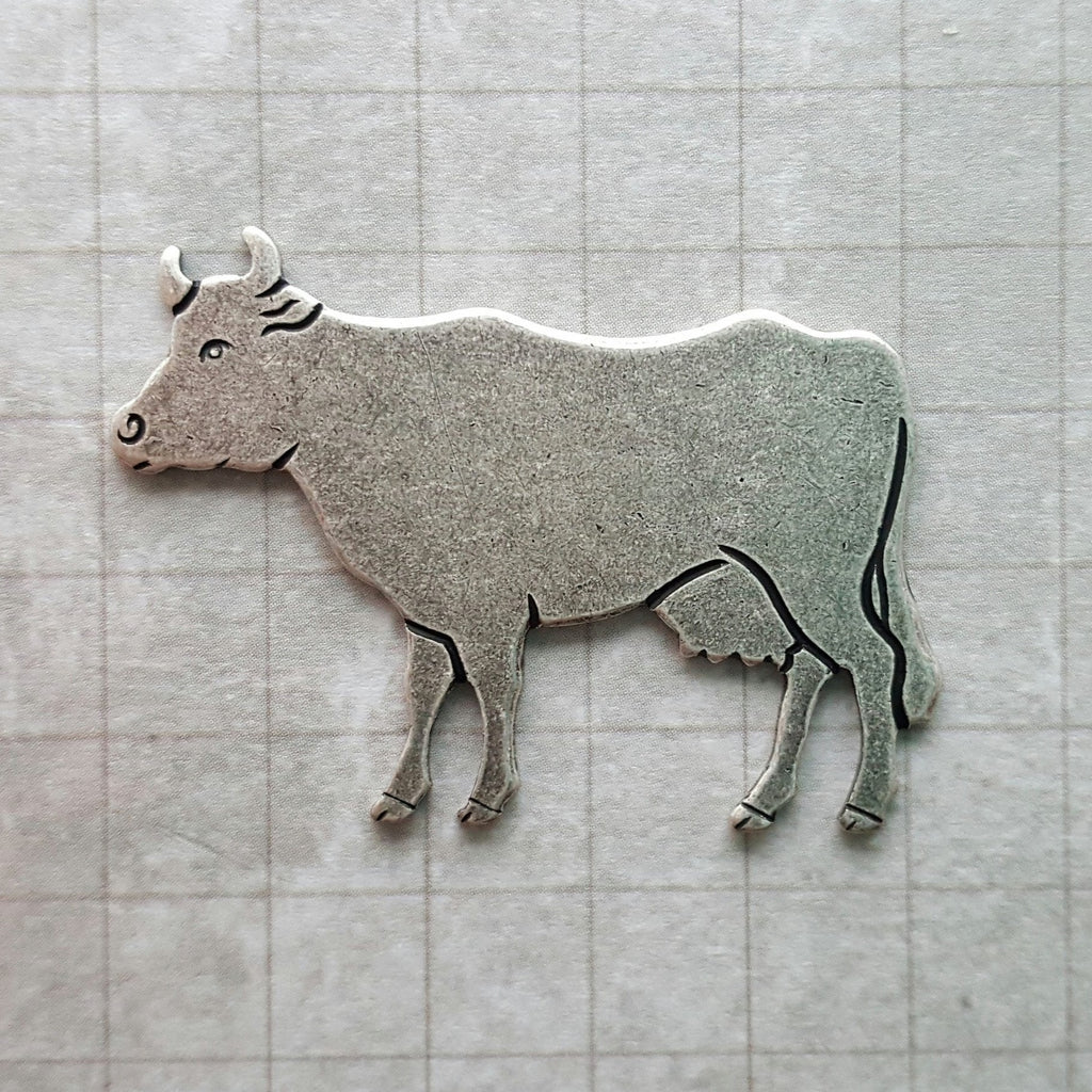 Oxidized Silver Cow (1) - SOS5520