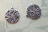 Oxidized Silver Sand Dollar Charms (2) - SOS7508