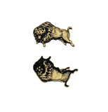 Small Brass Buffalo Stampings x 2 - 1895FFA