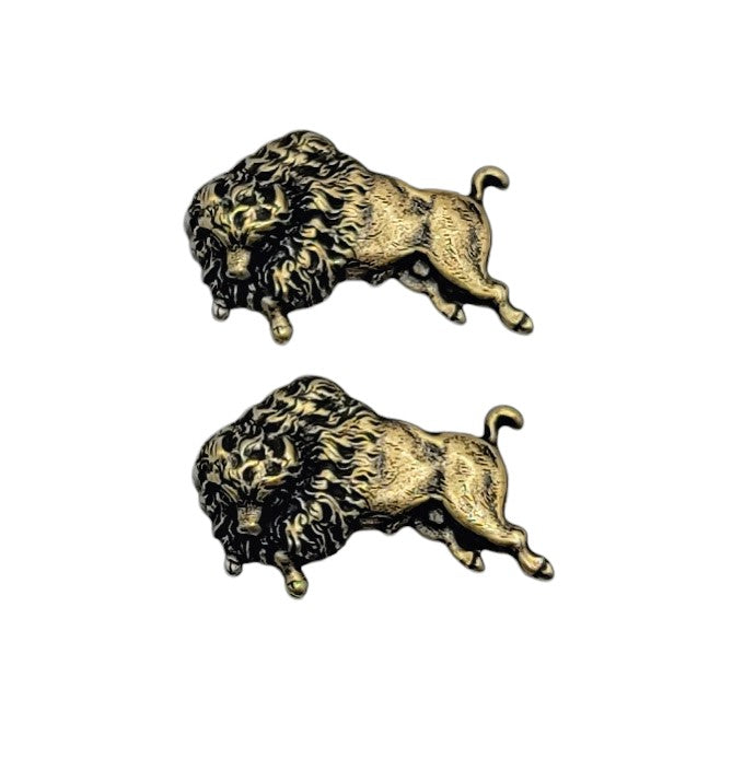 Small Brass Buffalo Stampings x 2 - 1895FFA