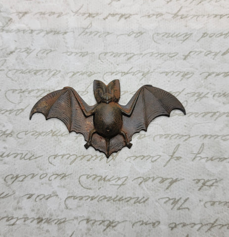 Large Rustic Patina Bat (1) - RPRAT6850