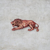 Oxidized Copper Crouching Lion Stamping x 1 - 8679COFFA