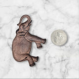 XLarge Oxidized Copper Elephant Stamping x 1 - 6438COSG