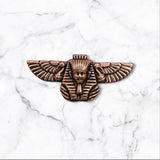 Large Oxidized Copper Egyptian Scarab Stamping - 6547CORAT