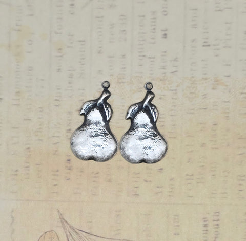 Brass Pear Charms x 2 - 4691RAT