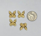 Brass Butterfly Stampings X 4 - 3327FF