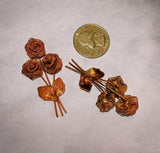 Vintage Stock Raw Copper Rose Bouquet (2) - L998