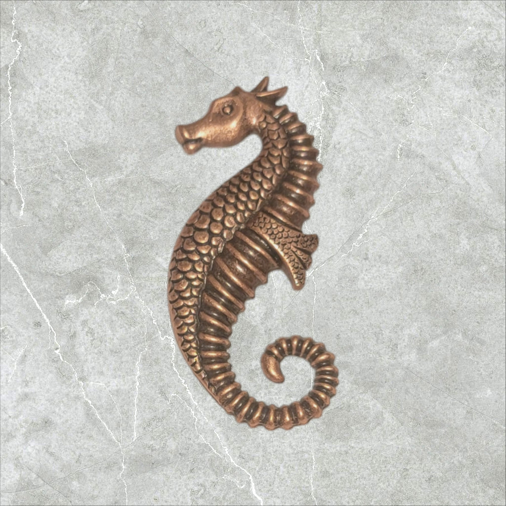 Large Oxidized Copper Seahorse Finding x 1 - 4251COS