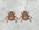 Oxidized Copper Beetle Stampings x 2 - 6917CORAT