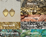 Brass Strawberry Charms x 2 - 4689RAT