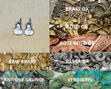 Brass Pear Charms x 2 - 4691RAT