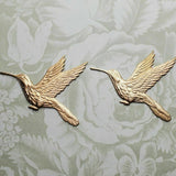 Large Brass Hummingbird Stamping - 06766NRGB.