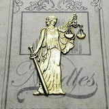 Large Brass Lady Justice Finding x 1 - 07041GB.
