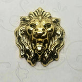 Large Brass Lion Head Stamping - 107RAT.
