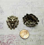 Brass Lion Stampings x 2 - 108RAT.