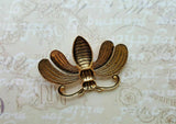 Large Brass Bee Stamping With Raised Wings - 111RAT.