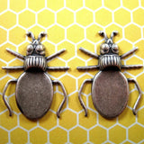 Brass Beetle Setting Stampings x 2 - 116RAT.