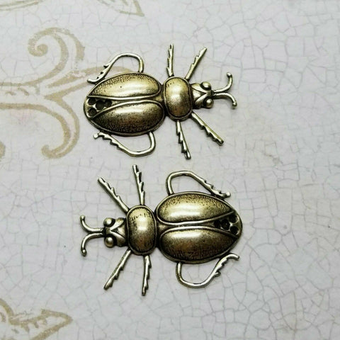 Brass Beetle Stampings x 2 - 117RAT.