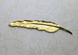 Large Brass Feather Finding - 1311FF.