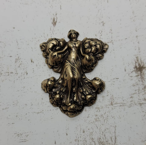 Brass Victorian Woman Angel - 14001FFA