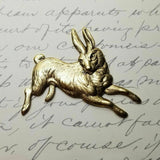 Large Brass Bunny Rabbit Stamping x 1 - 14065FFA.