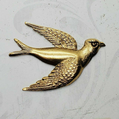 Large Brass Flying Bird Stampings - 167NRRAT.