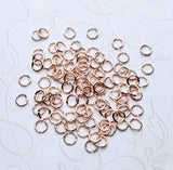 5mm Rose Gold Brass Jump Rings (5 Grams - Approx. 100pcs) - L980 Jewelry Finding