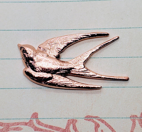 Shiny Rose Gold Flying Swallow (1)- PRGFFA8491