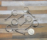 Silver Keychain Findings With Ring (6) - L1271