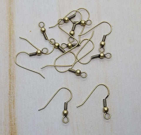 Brass Ox French Hook Ear Wires (12) - L1299