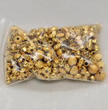 Mixed Golden Metalized Acrylic Beads - L1314 - Lot #7