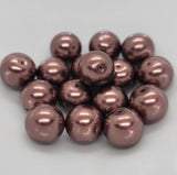 12mm Brown Glass Pearls (16) - L1325