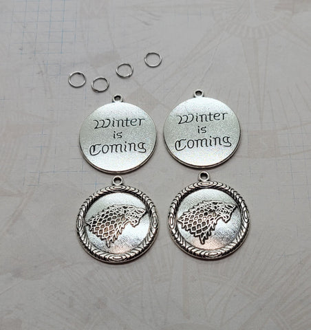 Double Sided Game Of Thrones Inspired Dragon Charms (4) - L1362