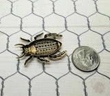 Large Brass Beetle Stamping x 1 - 223FF.