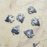 Brass Leaf Charms x 6 - 2249S.