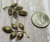 Brass Leaves Branch x 2 - 2469SG.