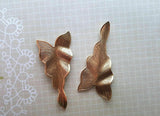 Large Brass Ivy Findings x 2 - 2871S.